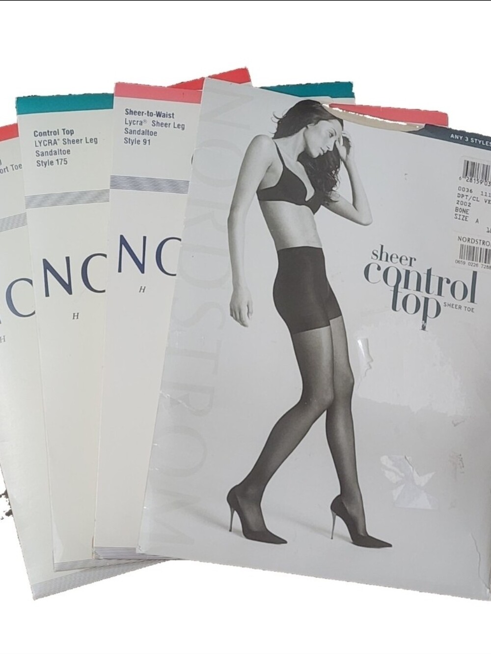 Vintage Nordstrom Hosiery Pantyhose Size A NOS Lot of 4 Lycra Sheer